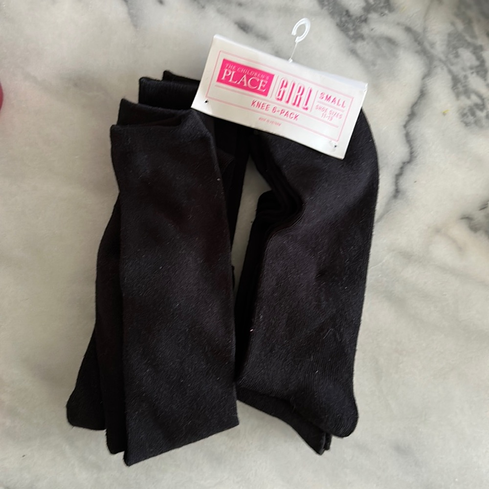 NWT Black Knee High Socks